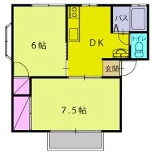 ブルーヒルズE【1階】の間取り