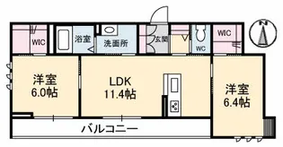 Laulea白石【3階】の間取り
