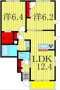 ルシェール参番館【1階】の間取り