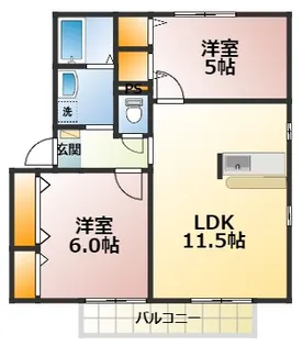 モナークヴィレA棟【2階】の間取り