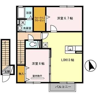 セジュール K【2階】の間取り