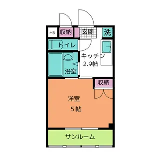 バスティード西浜田【2階】の間取り