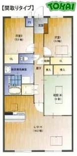 ルネス石津【1階】の間取り