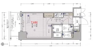 レジュールアッシュ難波MINAMI【7階】の間取り