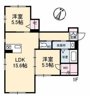 シャーメゾンクルジュII【1階】の間取り