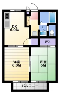 ビーライン表鷲津【2階】の間取り