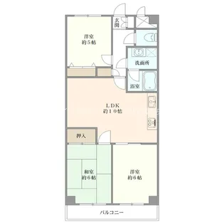 ホポロ東万代【6階】の間取り