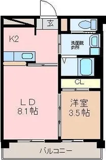 LS薬園【3階】の間取り