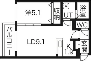 ドルチェ621【4階】の間取り