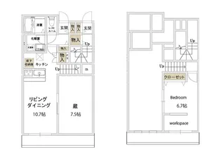 アイデアル梶ヶ谷【1階】の間取り
