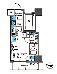 パークアクシス横濱高島町【4階】の間取り