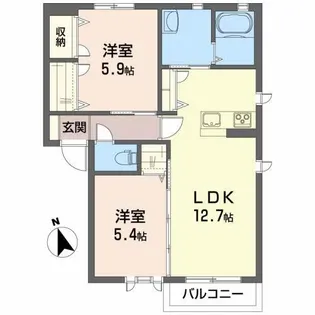 エクセレントガーデンA【2階】の間取り