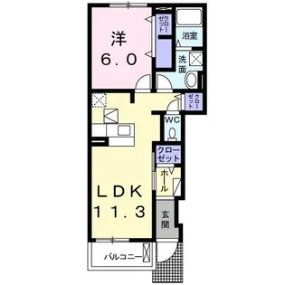 グラースII【1階】の間取り