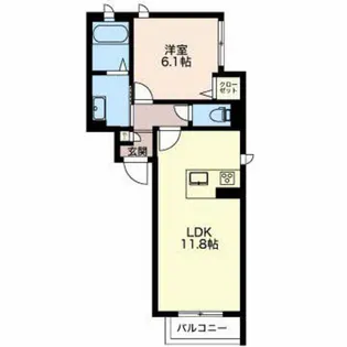 ベレオ堀川小泉【1階】の間取り