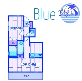 パセオ由比ガ浜【2階】の間取り
