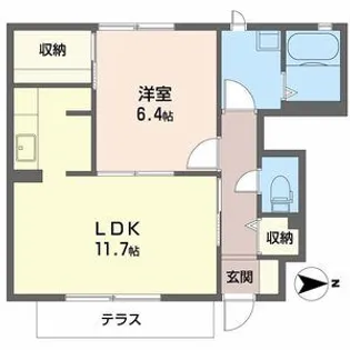 シャーメゾン西庄【1階】の間取り