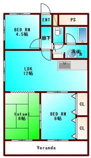 シティコーポ倖【6階】の間取り