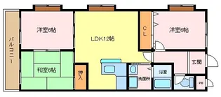 HIGASHIOマンション【1階】の間取り