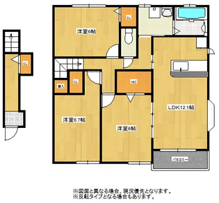 ラ・メール美田園A棟【2階】の間取り