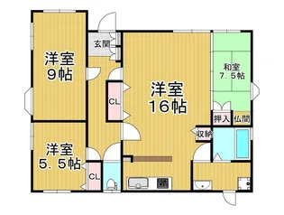 フラット連広【1階】の間取り