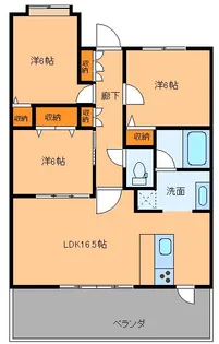 ヴァンデュール新倉敷駅前【5階】の間取り