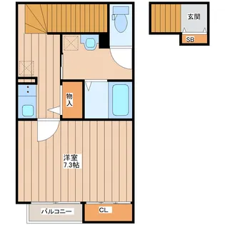 Ecru(エクリュ)【2階】の間取り