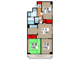 サンドミ-ルさわらび【3階】の間取り