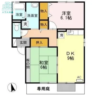 セジュール宮小路 B棟【1階】の間取り