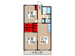 青木ハイツ【5階】の間取り