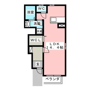 サンライズA【1階】の間取り