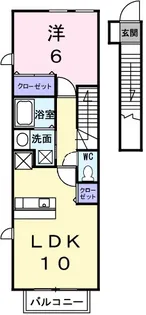 アクア ガーデン II【2階】の間取り