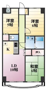 グランフォルム愛甲石田【4階】の間取り