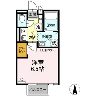 セジュール鶴山【2階】の間取り