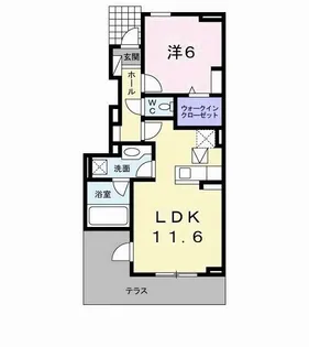 イルフィオーレ藍住A【1階】の間取り