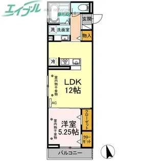 ボヌール江場【3階】の間取り