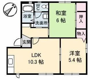 スターガーデン長府 ステラ【1階】の間取り
