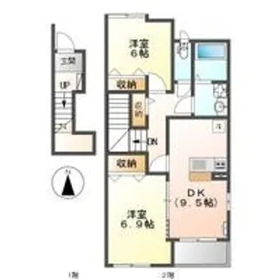 ルミエールM【2階】の間取り