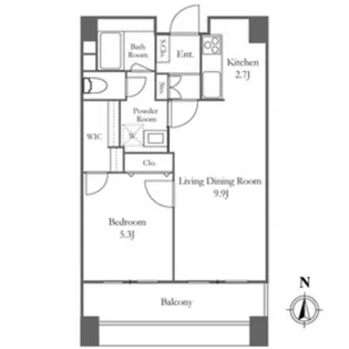 リバーシティ21イーストタワーズ2【40階】の間取り