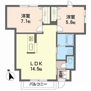 アラヴェール【1階】の間取り