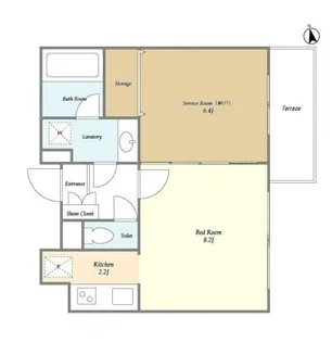 ミストラルコート【1階】の間取り