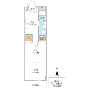 インレット研究学園駅前【4階】の間取り