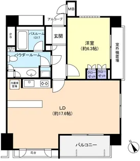 ビヴァーチェ赤坂【6階】の間取り