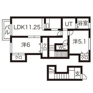 アルビレオ(albireo) A棟【2階】の間取り