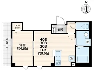 Almo亀戸 アルモ亀戸【4階】の間取り