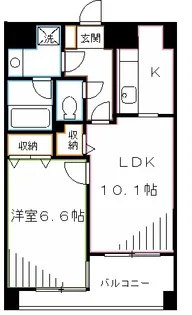 ベルジュール三鷹下連雀【2階】の間取り