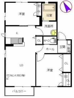 パディ沖代【2階】の間取り