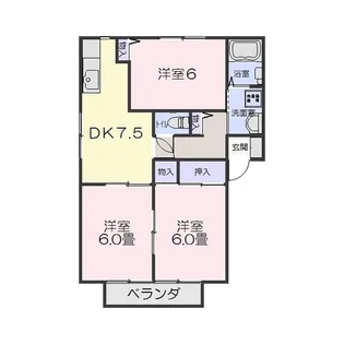 エムジェイディアス【1階】の間取り
