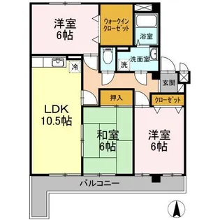 プランドール南【2階】の間取り