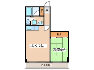 バラハイツ鴨居【3階】の間取り