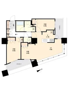 ザ・パークハウス西新宿タワー60【48階】の間取り